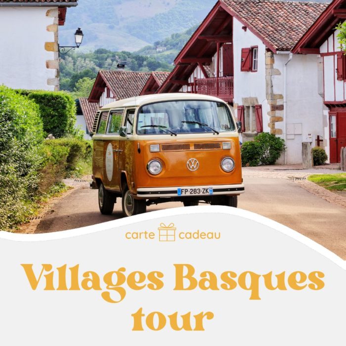 Carte caCarte cadeau pays basque visite des villages en combi VWdeau visite du Pays Basque en Combi vw